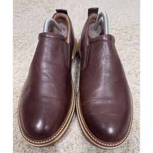 Lucheese After Ride Slip On Chocolate Brown Buffalo Leather Shoes Size